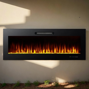 Living Room Custom Adjustable Flame Indoor Burning Fireplaces Smart Wall Mounted Electric Fireplace