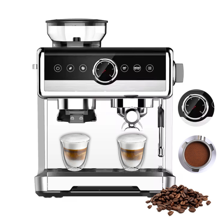 Commercial Electric Stainless Steel Automatic Freshly Ground Smart Coffee Makers Machine For Shop