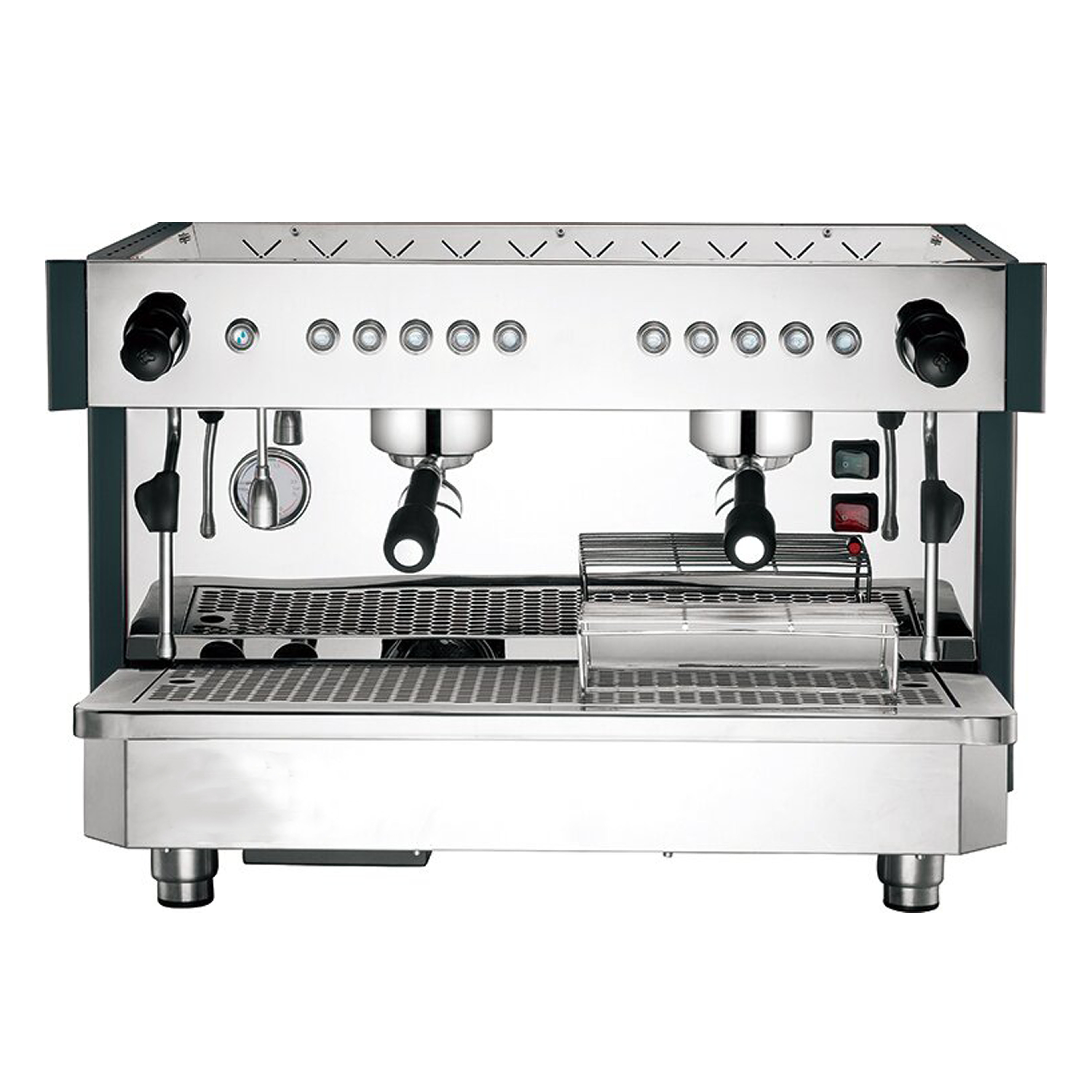 White 110v Coffee Making Barista Espresso Machine Two Group