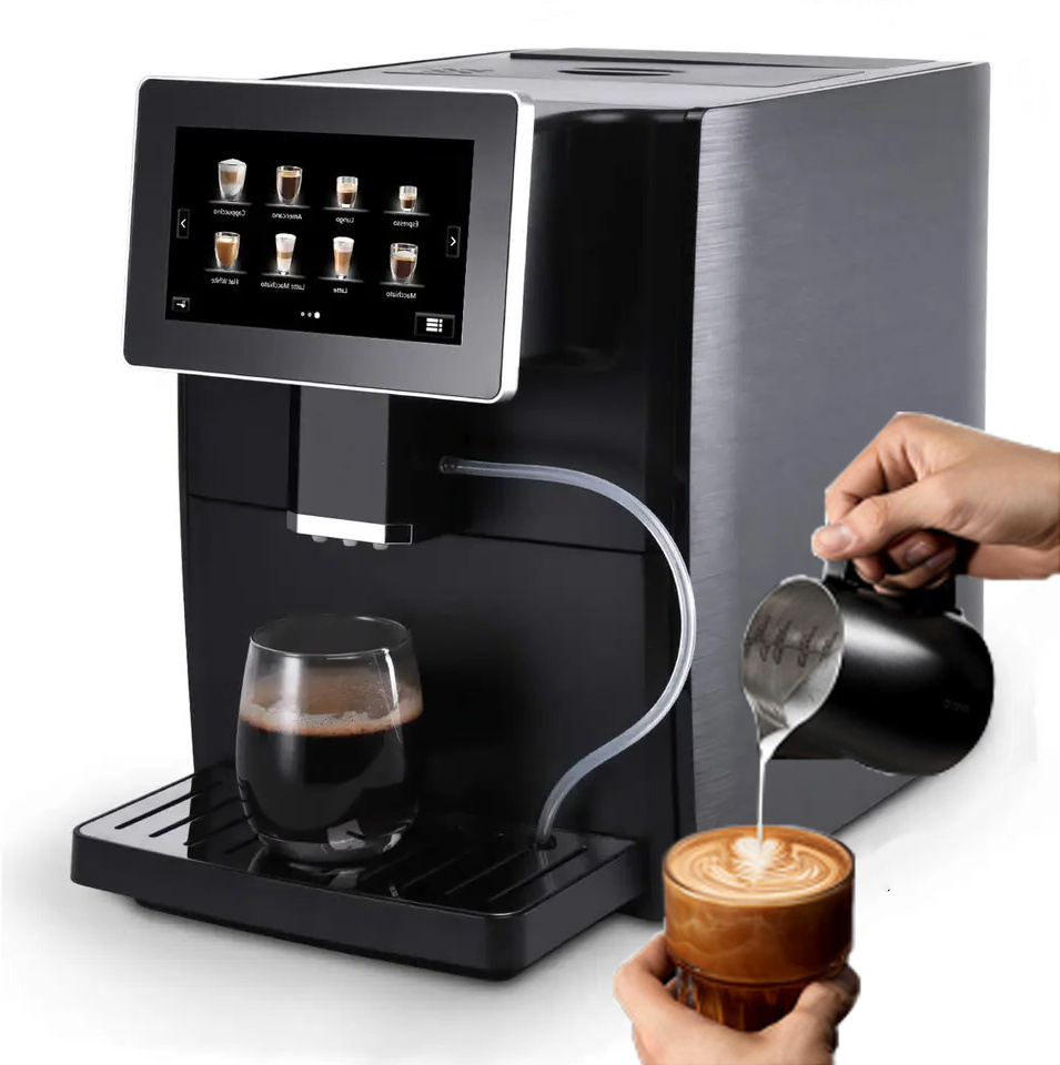 Smart Stainless Steel Electric One Group Touch Screen Automatic Espresso Coffee Making Machine