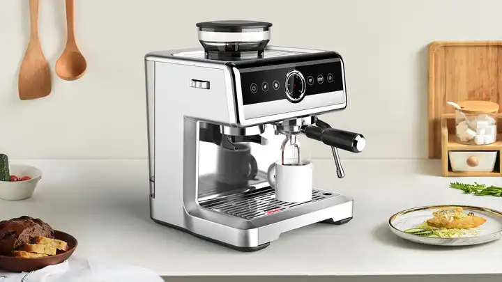 Commercial Electric Stainless Steel Automatic Freshly Ground Smart Coffee Makers Machine For Shop