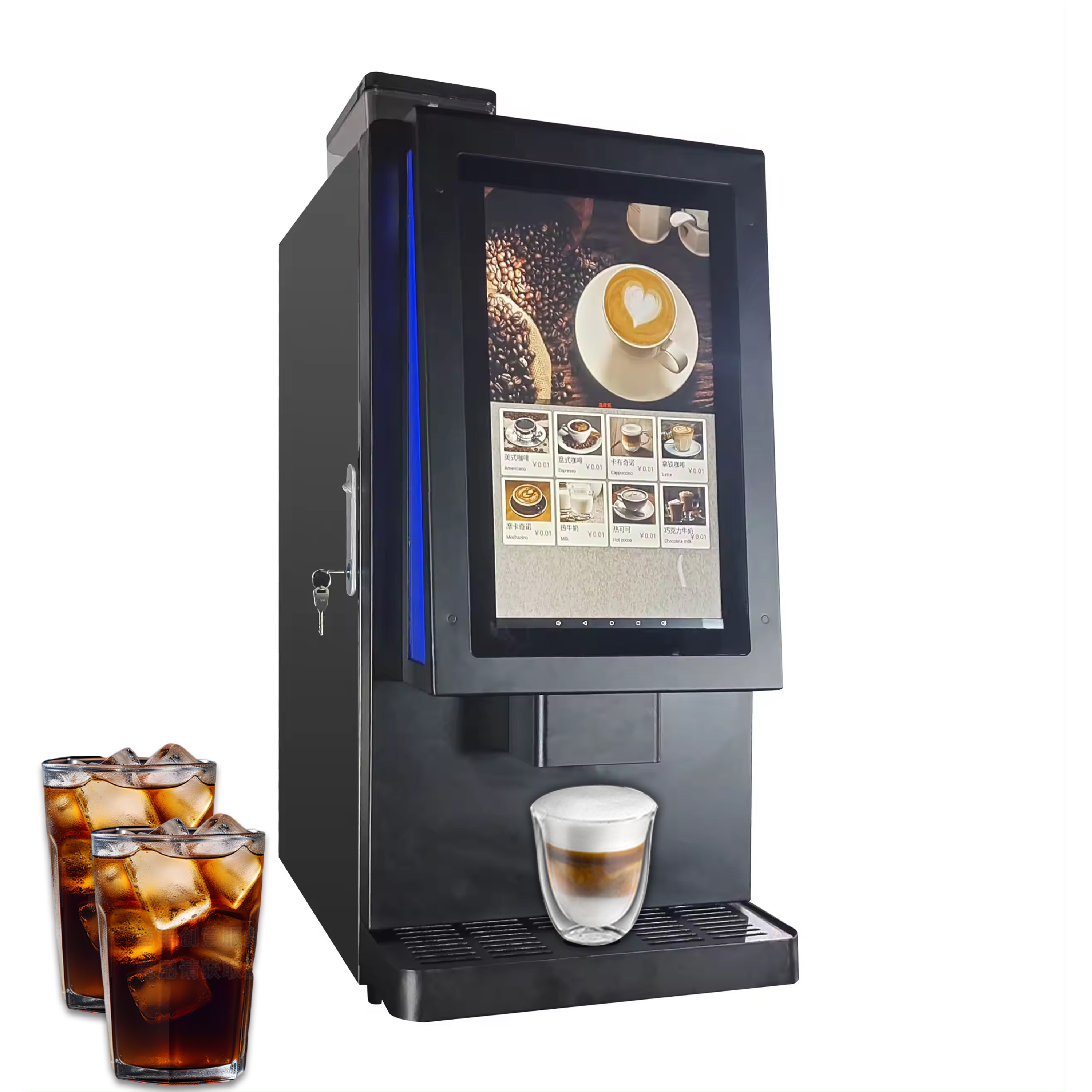 Commercial Public Touch Screen Fully Automatic Coffee Vending Machine