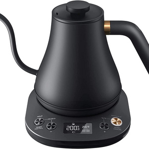 900ML Stainless Steel Black Gooseneck Electric Coffee Kettle