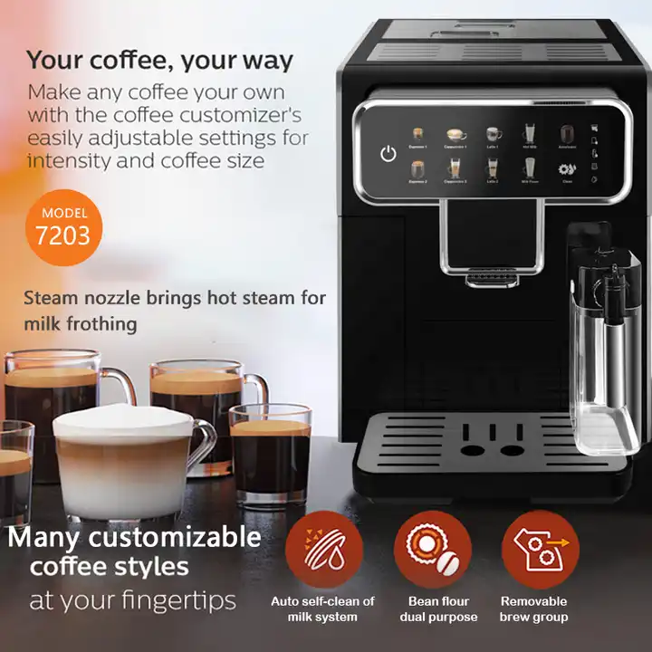 Commercial Intelligent Fully-automatic Smart Espresso Cappuccino Latte Coffee Maker Machine