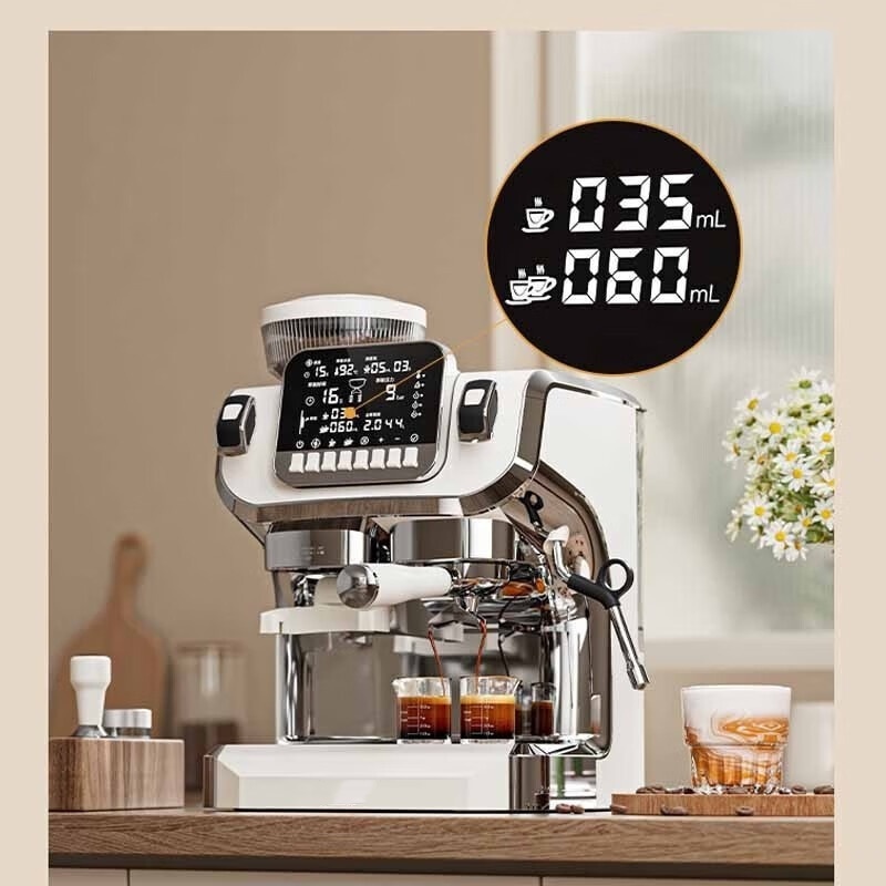 19 Bar Electric Espresso Machines Semi-automatic Intelligent Commercial Espresso Coffee Maker With Grinder