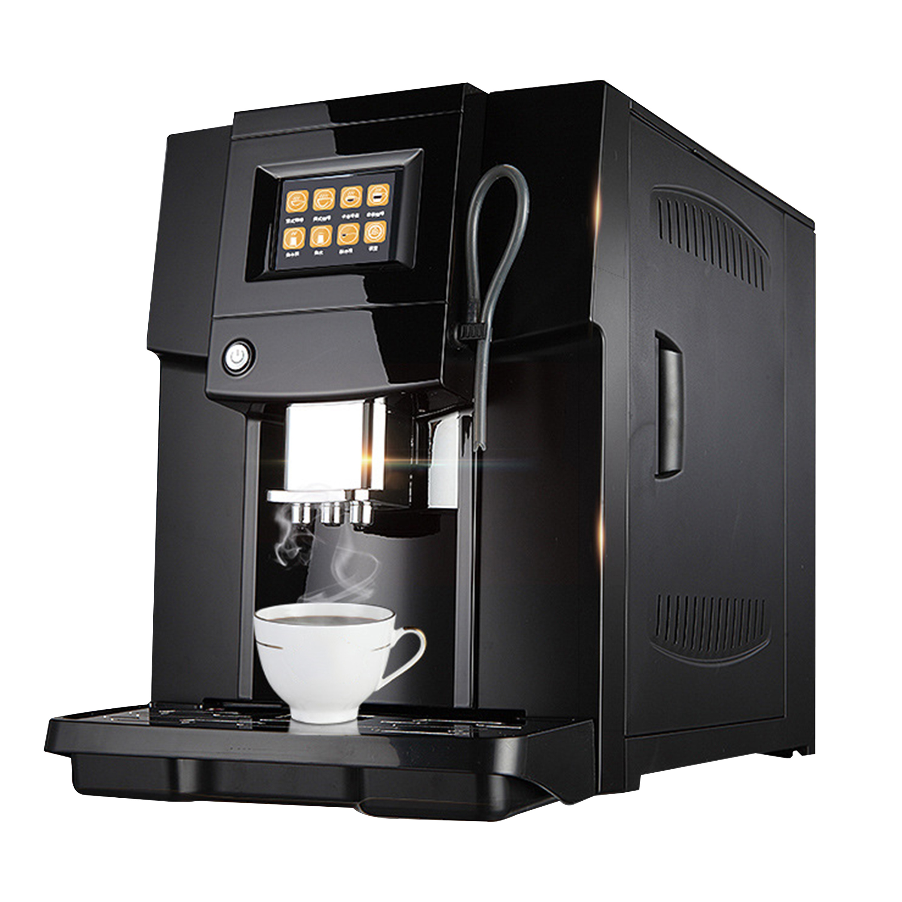 Best Selling 1300w Fully Automatic Intelligent White Commercial Espresso Coffee Maker Machine