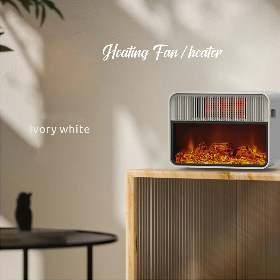 Household Remote Control Desktop Timer Function 3D Fireplace Electric Heater Electric Mini Portable Heater