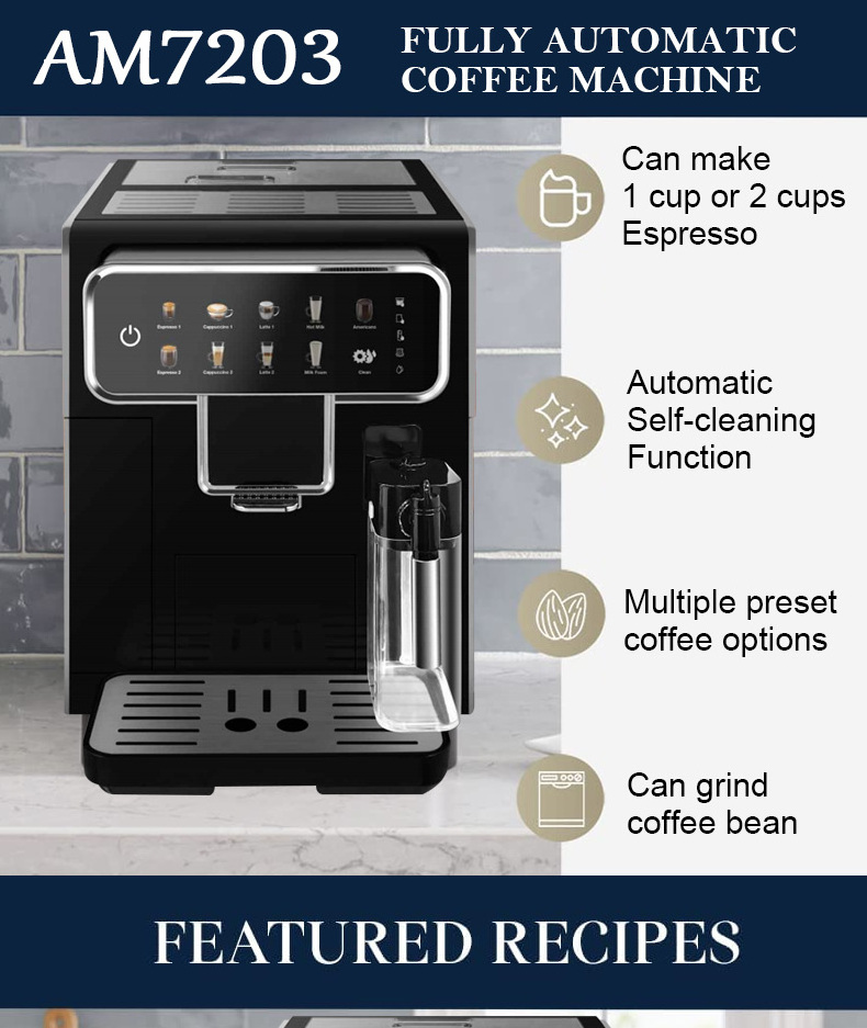 Commercial Best-selling Fully-automatic Espresso Intelligent Cappuccino Latte Coffee Maker Machine