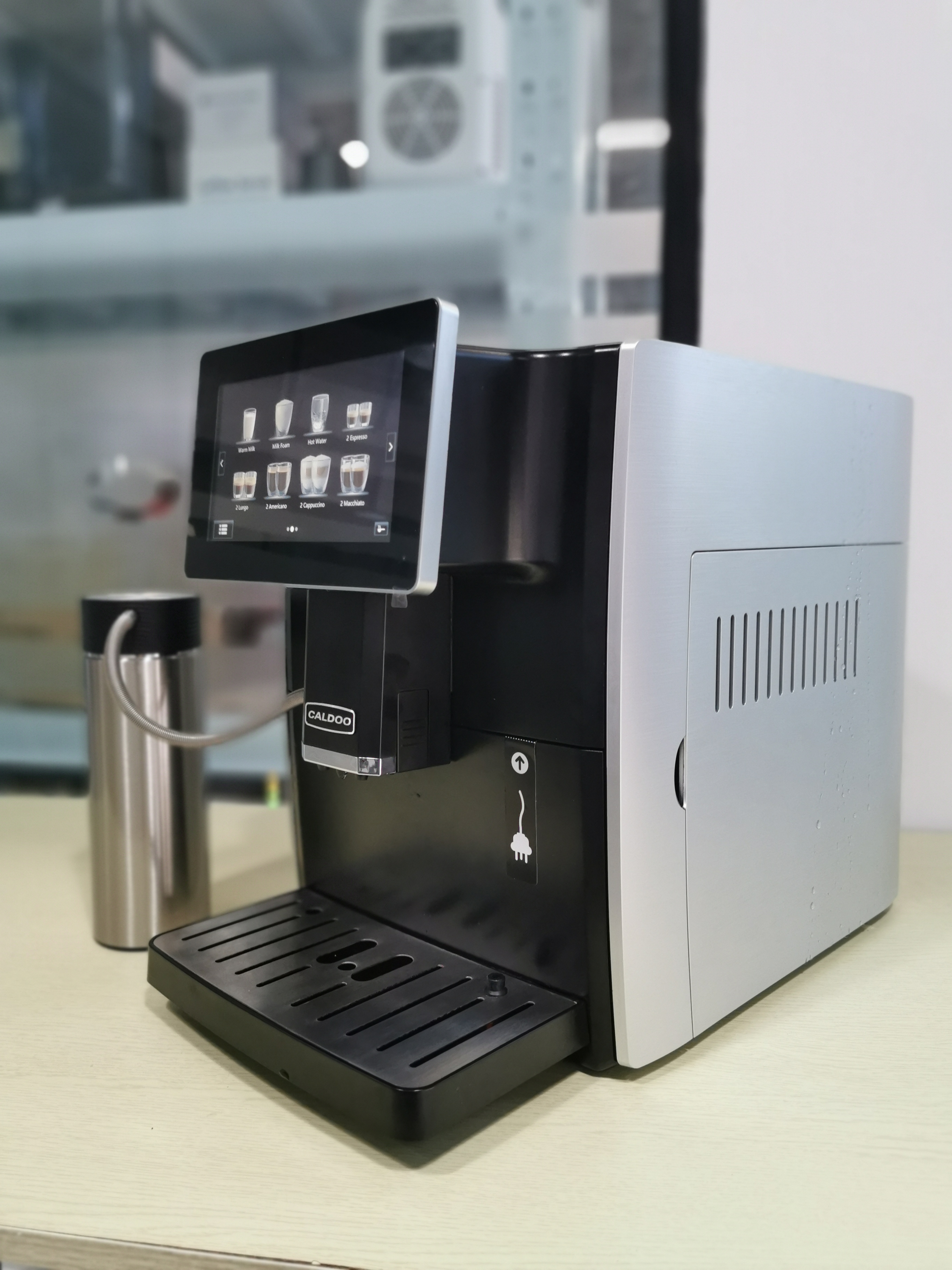 One Touch Cappuccino Commercial Automatic Electric Stainless Steel Touch Screen Espresso Coffee Machine