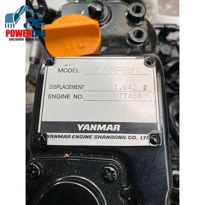 For Yanmar 3TNV88 3TNV88-GGFC Complete Engine Assembly TB135 Diesel Engine