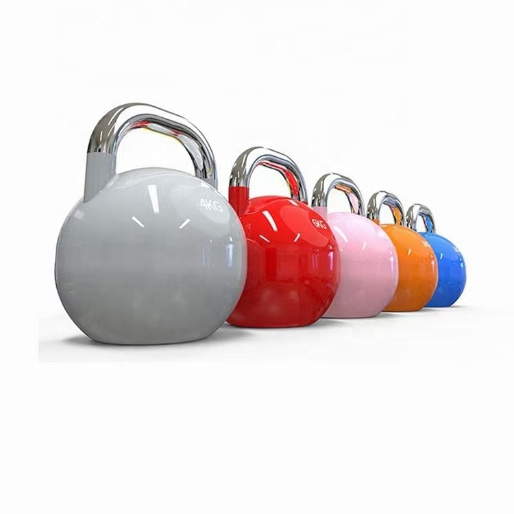 Wholesale Custom Logo Color Stainless Steel handle Weight Competition Steel Kettlebell