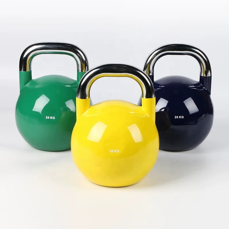 Wholesale Custom Logo Color Stainless Steel handle Weight Competition Steel Kettlebell