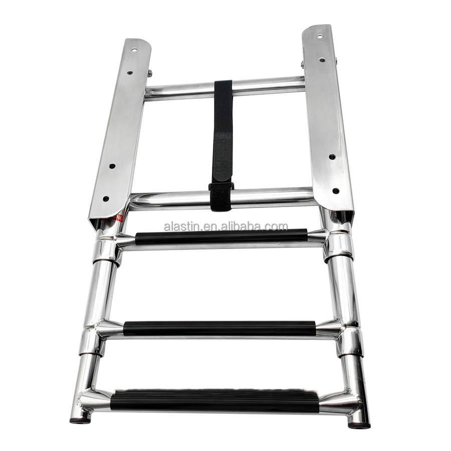 Best Sale Marine Hardware 316 Stainless Steel Telescoping Drop Boat Ladder