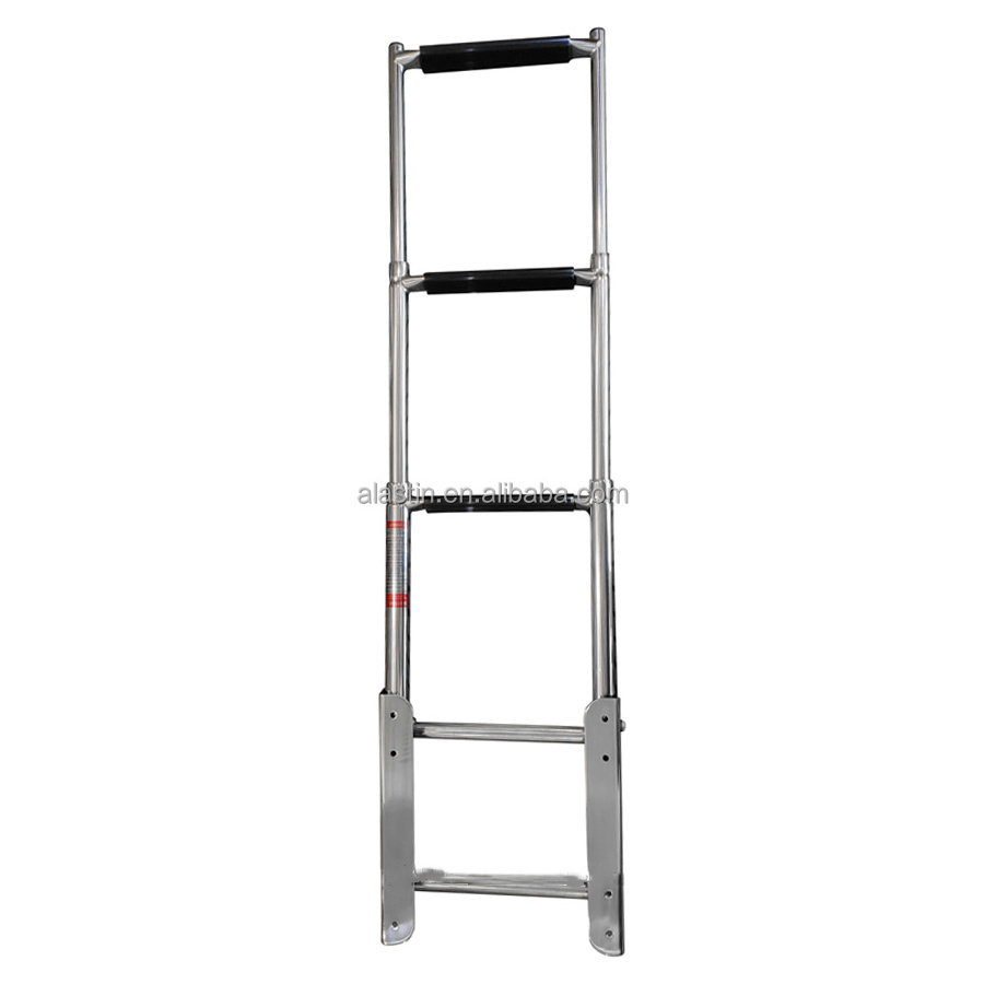 Best Sale Marine Hardware 316 Stainless Steel Telescoping Drop Boat Ladder