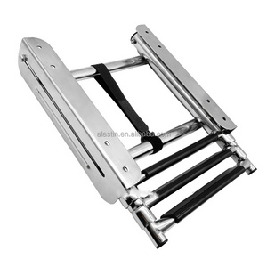 Best Sale Marine Hardware 316 Stainless Steel Telescoping Drop Boat Ladder