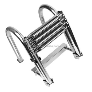 POWER MARINE Stainless Steel Marine Boat Swim Pool Step Folding Ladder