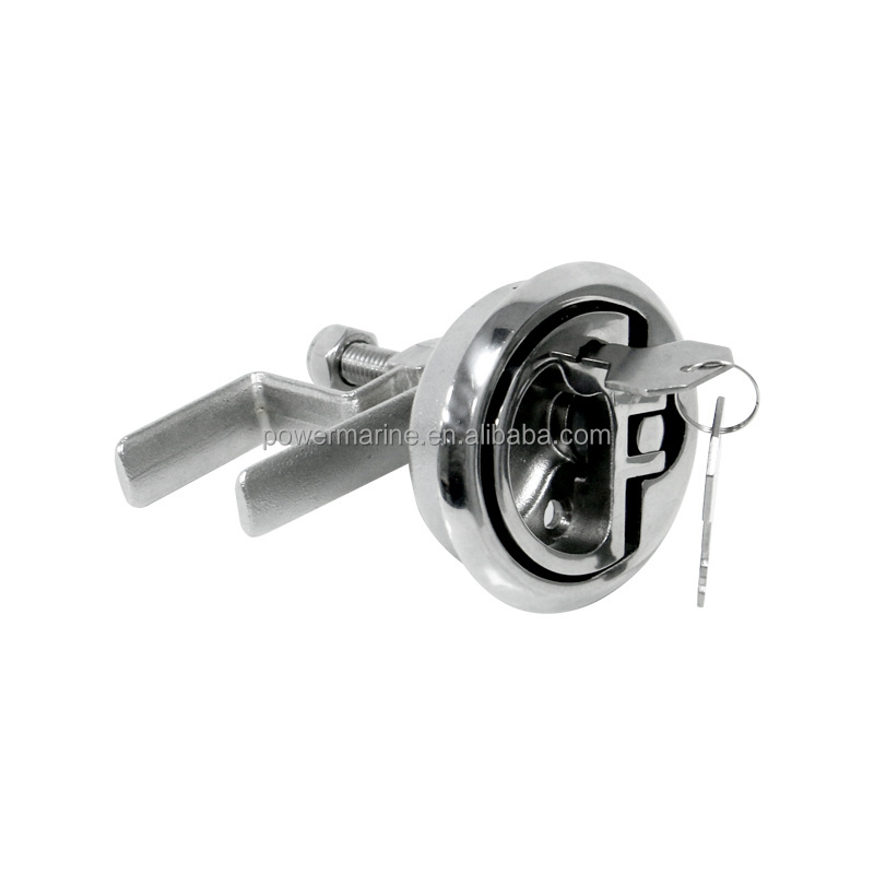 Marine Accessories 316 Stainless Steel Turning Lock Lift Handle Boat Hatch Latch With Key