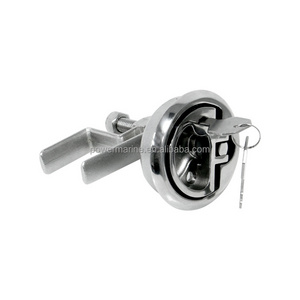 Marine Accessories 316 Stainless Steel Turning Lock Lift Handle Boat Hatch Latch With Key