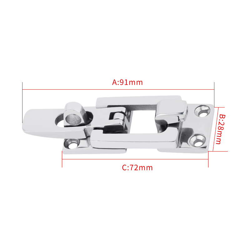 Construction Lockable Hold Down Clamp Latches Slide Barrel Bolt Clasp Boat Door Hatch Lock for Yacht Parts