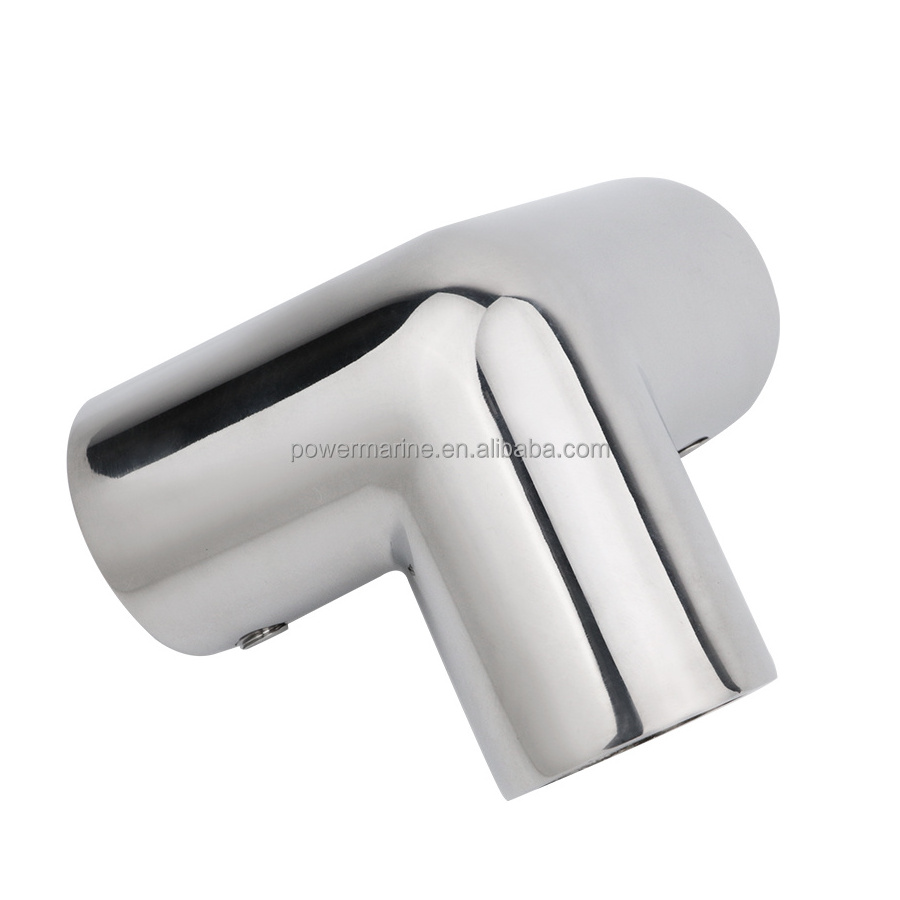 Marine 304 Stainless Steel Boat Handrail Rail Tee Fitting 1 inch 90 Degree 3 Way Corner Elbow