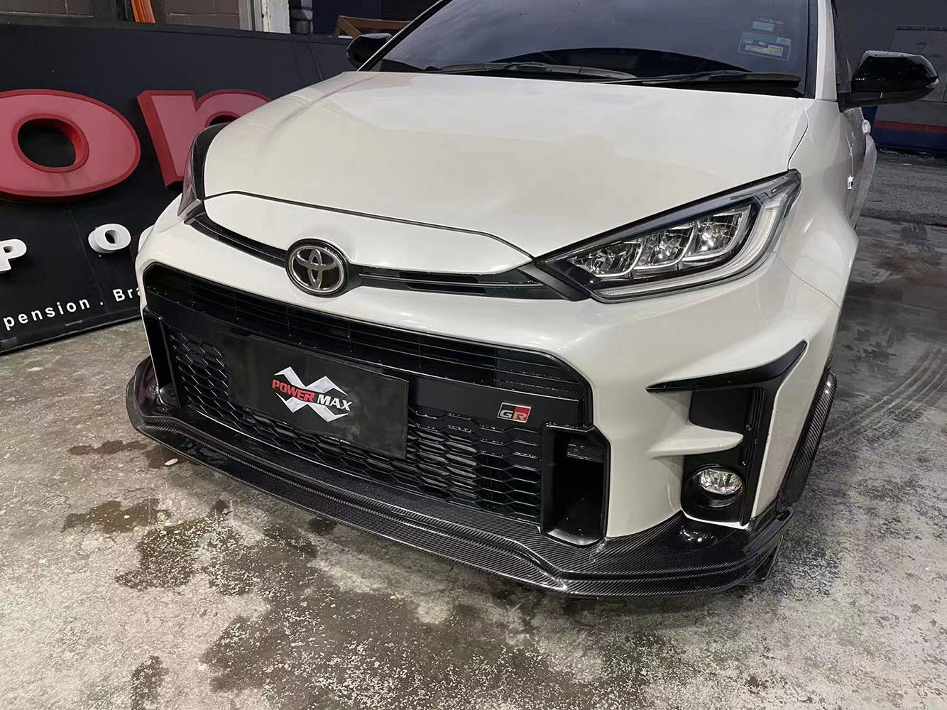 Carbon Fiber Front Bumper Lip Trd Style For Toyota GR Yaris  Front Splitter