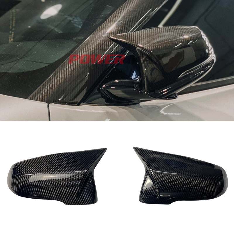 2X Accessories Automotive Parts Dry Carbon Fiber Side Door Mirror Cover Pairs Fits For Supra A90 A91 MKV F52 F48 G29