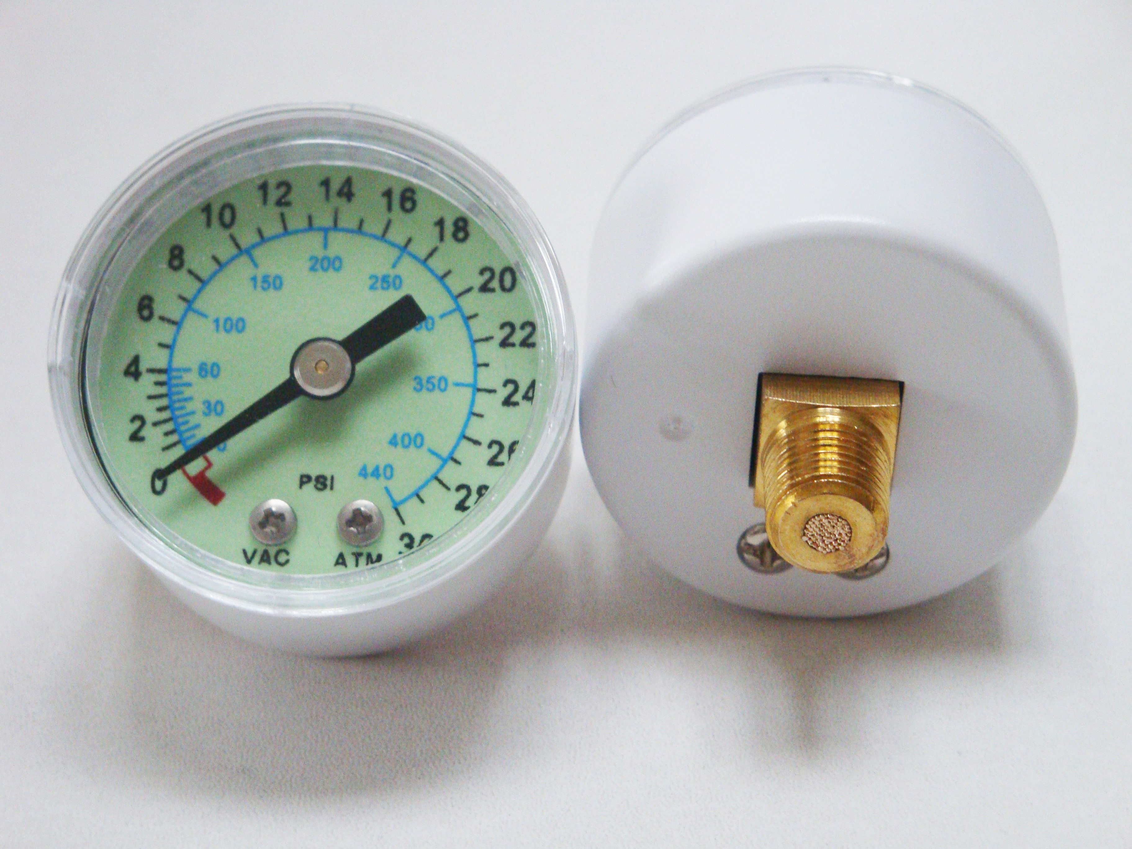 Factory price of 40mm medical pressure gauge with luminous dial plate for inflation devices