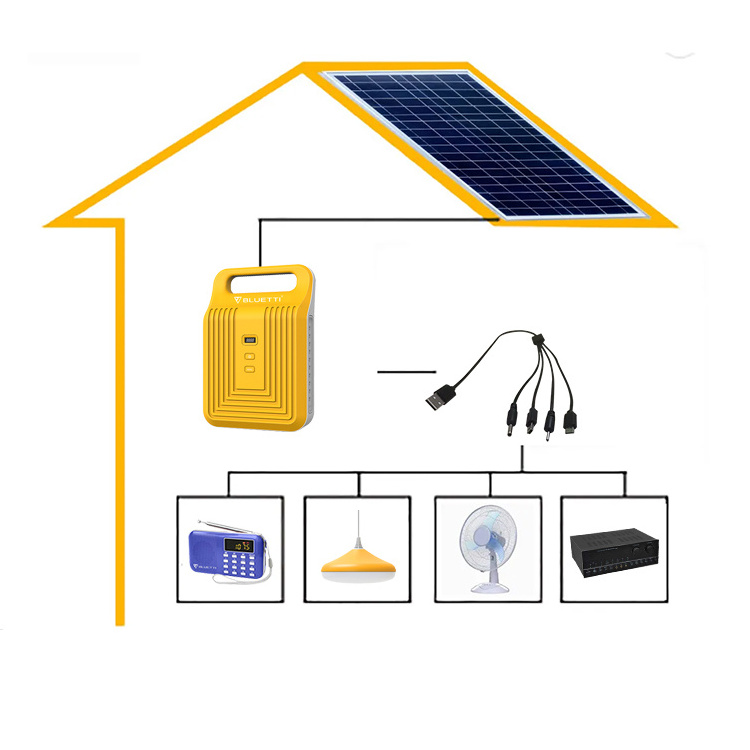 Pay As You Go Function Out 12v Small All In One Solar Electric Generators With Panel Completed Set With Light