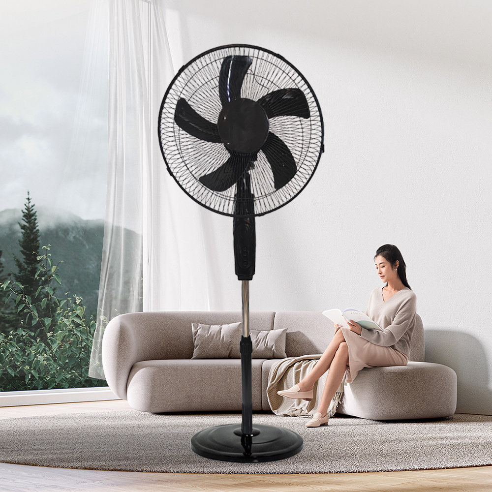 16 Inch Electric Fan Industrial Low Floor Luxury Soundless Retro Home 220V Solar Stand electric Fan household