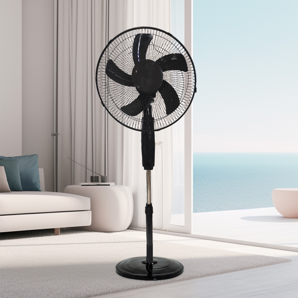 16 Inch Electric Fan Industrial Low Floor Luxury Soundless Retro Home 220V Solar Stand electric Fan household