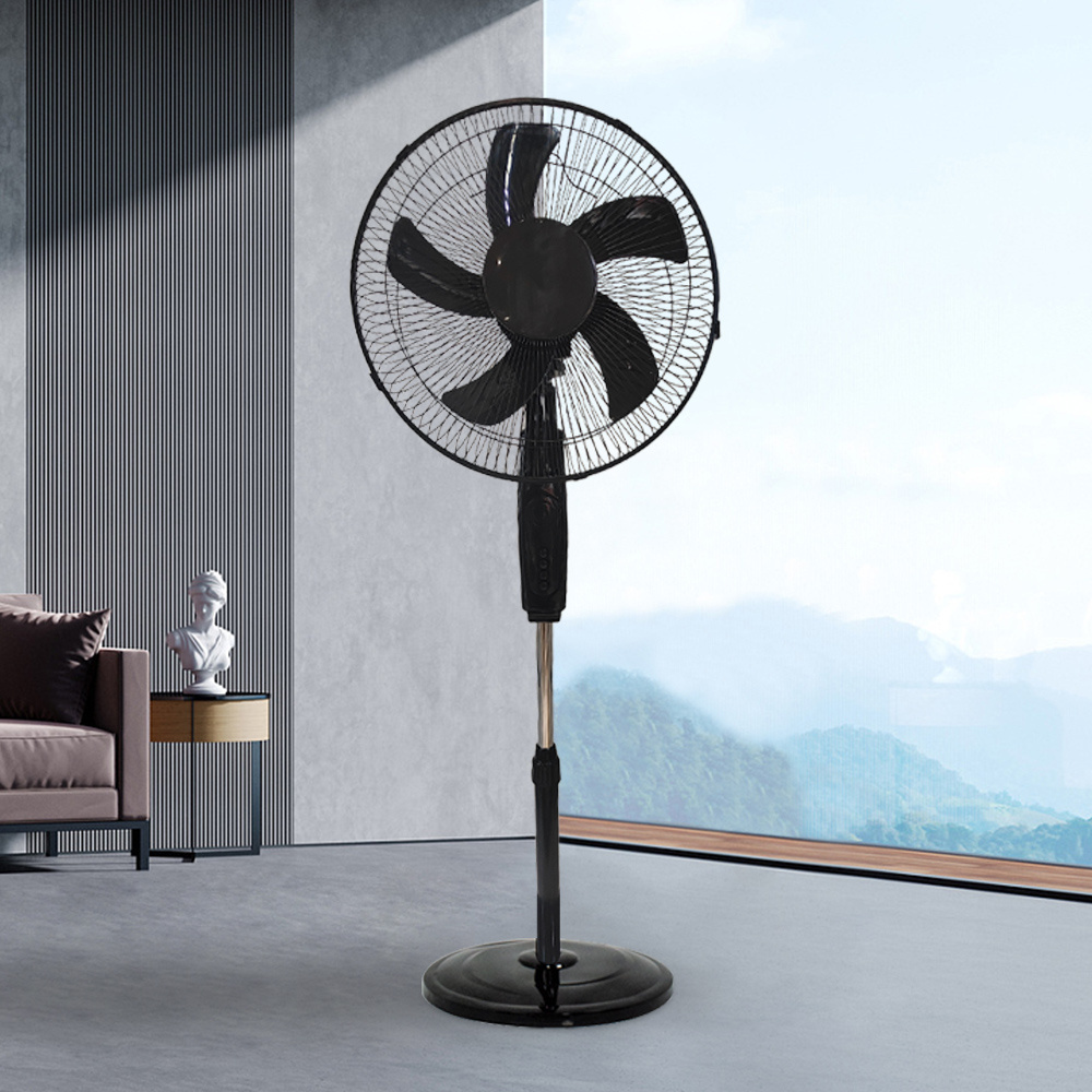 16 Inch Electric Fan Industrial Low Floor Luxury Soundless Retro Home 220V Solar Stand electric Fan household