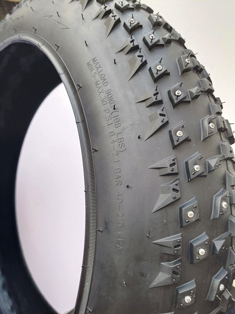 Bike Studded Tire 20x4.0 Snow Stud Fat bicycle rubber Tire 3.0 4.0 inch