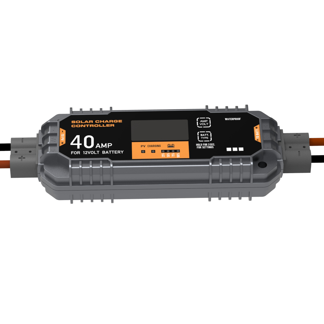 Digital  Portable Smart Solar Charge  Controller 12v 40A with Instant Anderson Quick Connect Waterproof