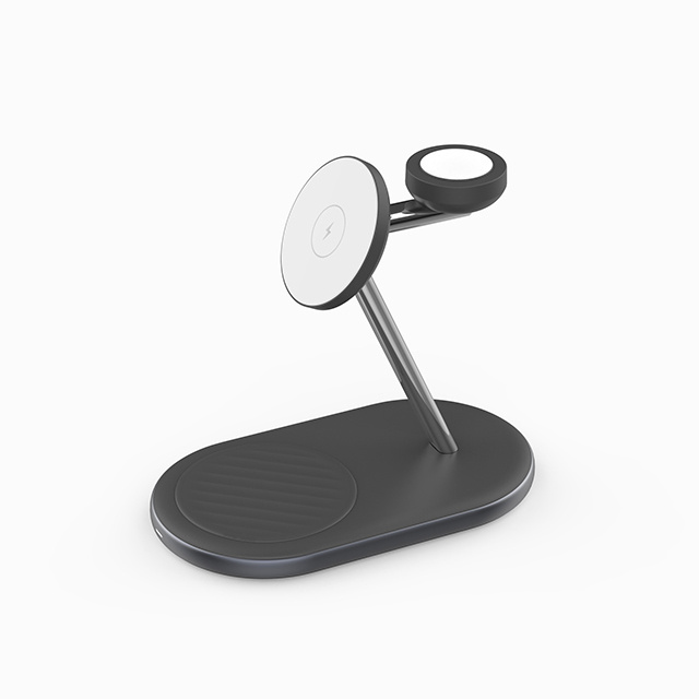 3 in 1 Wireless Charger Magnetic Foldable Charging Station Stand 15W Fast Wireless Charging Pad for iPhone AirPods Apple Watch