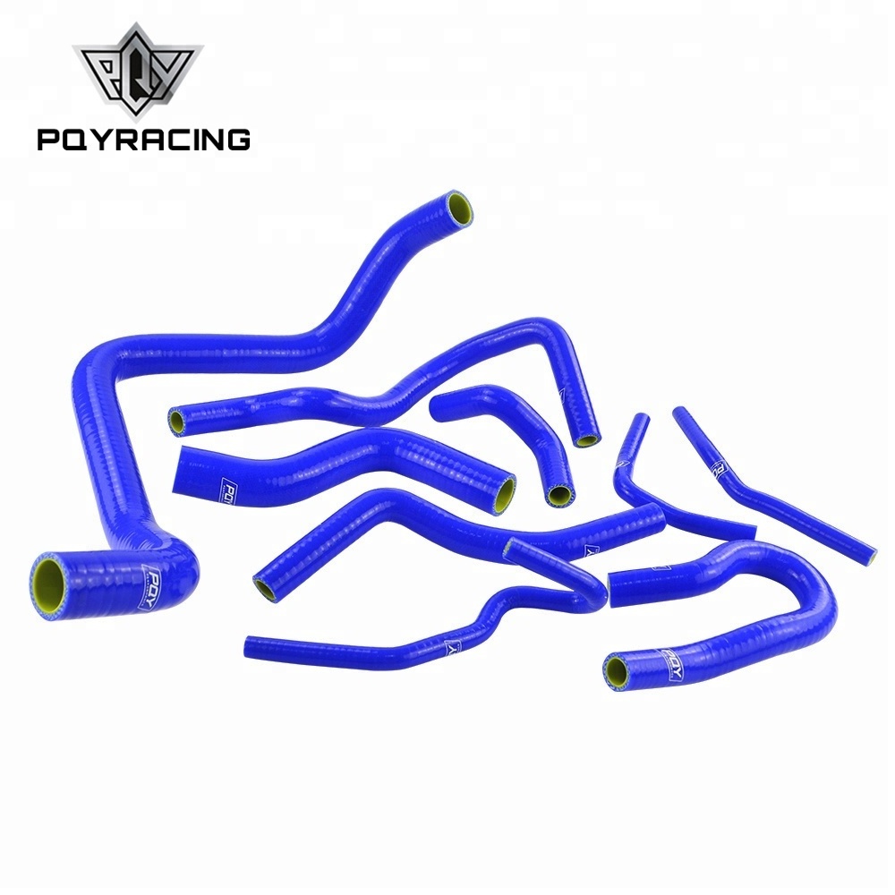 Blue & Yellow D15/16 With PQY logo For Honda CIVIC SOHC D15 D16 EG EK 92-00 Silicone Radiator Coolant Hose , Silicone hose kit