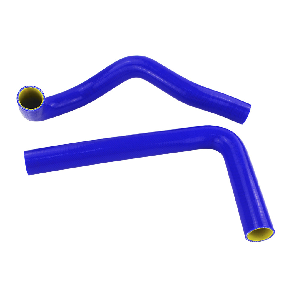 PQY RACING - Blue & yellow Silicone Radiator HOSE For TOYOTA SUPRA JZA80 2JZ GTE TURBO NON VVTI 93-98 with PQY logo LX2001T-QY