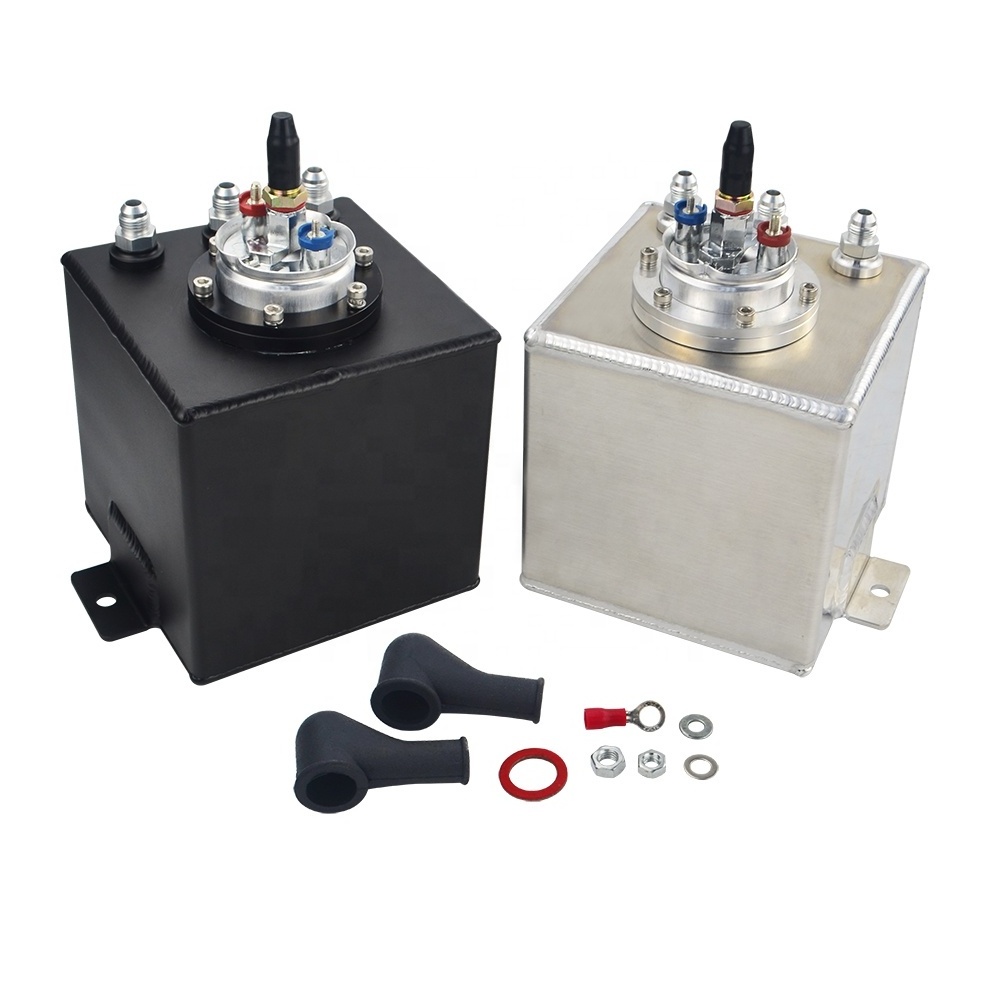 2L BILLET ALUMINUM FUEL SURGE TANK / SURGE TANK + HIGH QUALITY EXTERNAL 044 FUEL PUMP PQY-TK8344