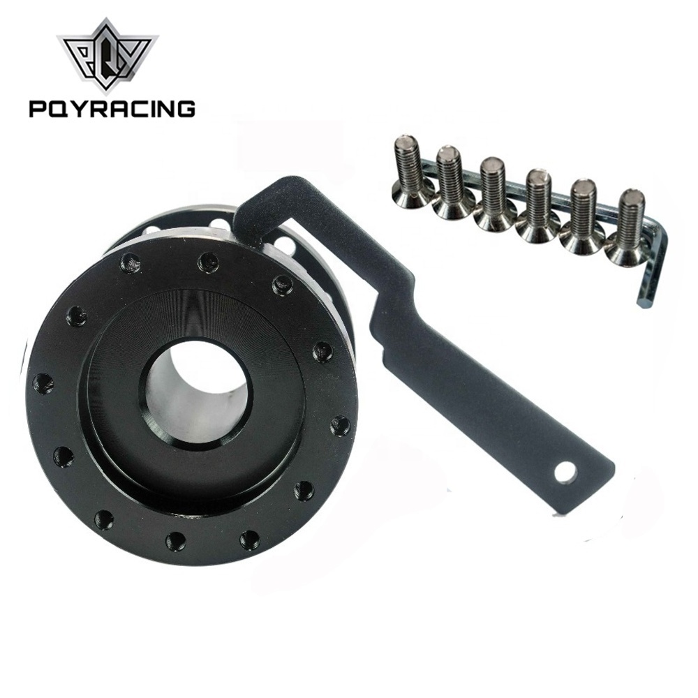 BLACK ADJUSTABLE 40MM TO 70MM STEERING WHEEL SPACER BOSS HUB KIT PQY-SWF21