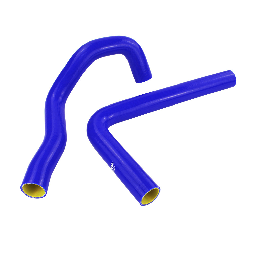 PQY RACING - Blue & yellow Silicone Radiator HOSE For TOYOTA SUPRA JZA80 2JZ GTE TURBO NON VVTI 93-98 with PQY logo LX2001T-QY