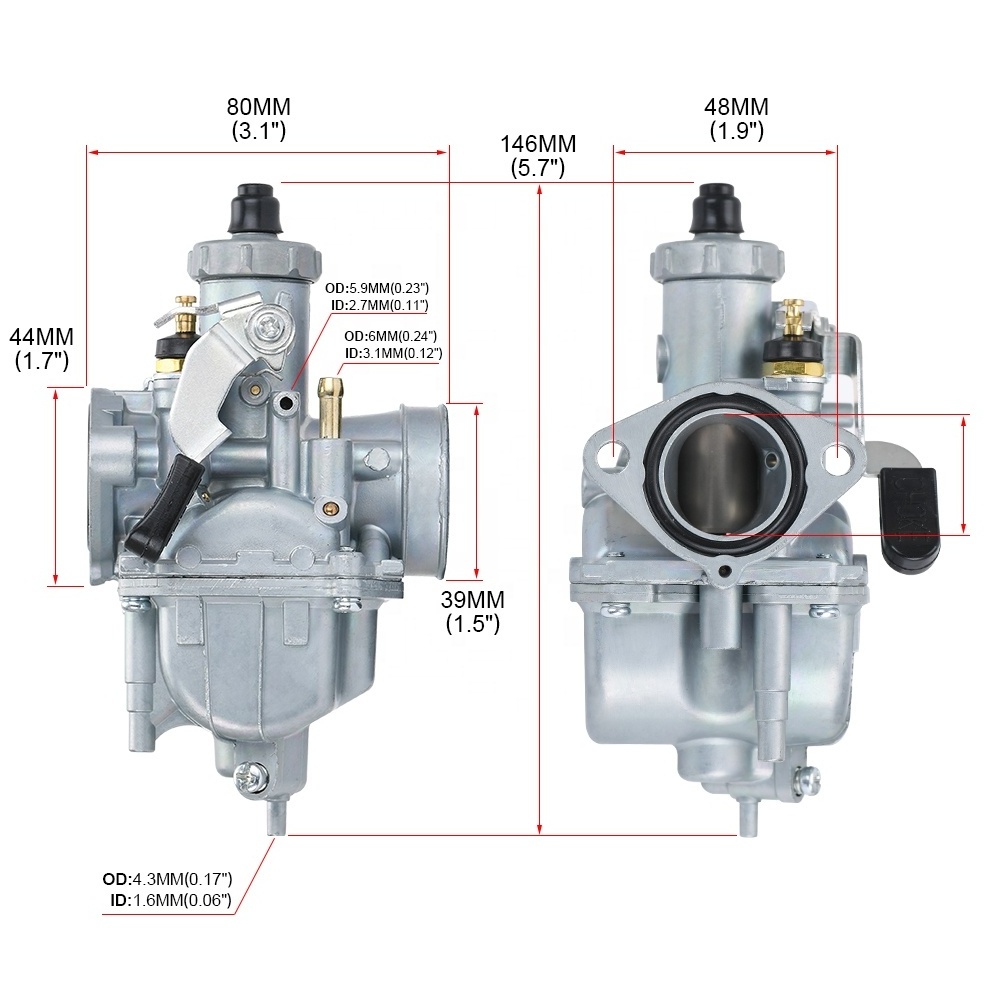 Mikuni Carburetor VM22 26mm 110cc 125cc Pit Dirt Bike ATV Quad PZ26 Performance Carburetor Part PQY-CBR02