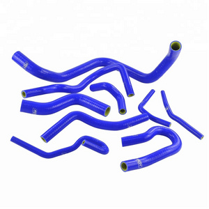 Blue & Yellow D15/16 With PQY logo For Honda CIVIC SOHC D15 D16 EG EK 92-00 Silicone Radiator Coolant Hose , Silicone hose kit