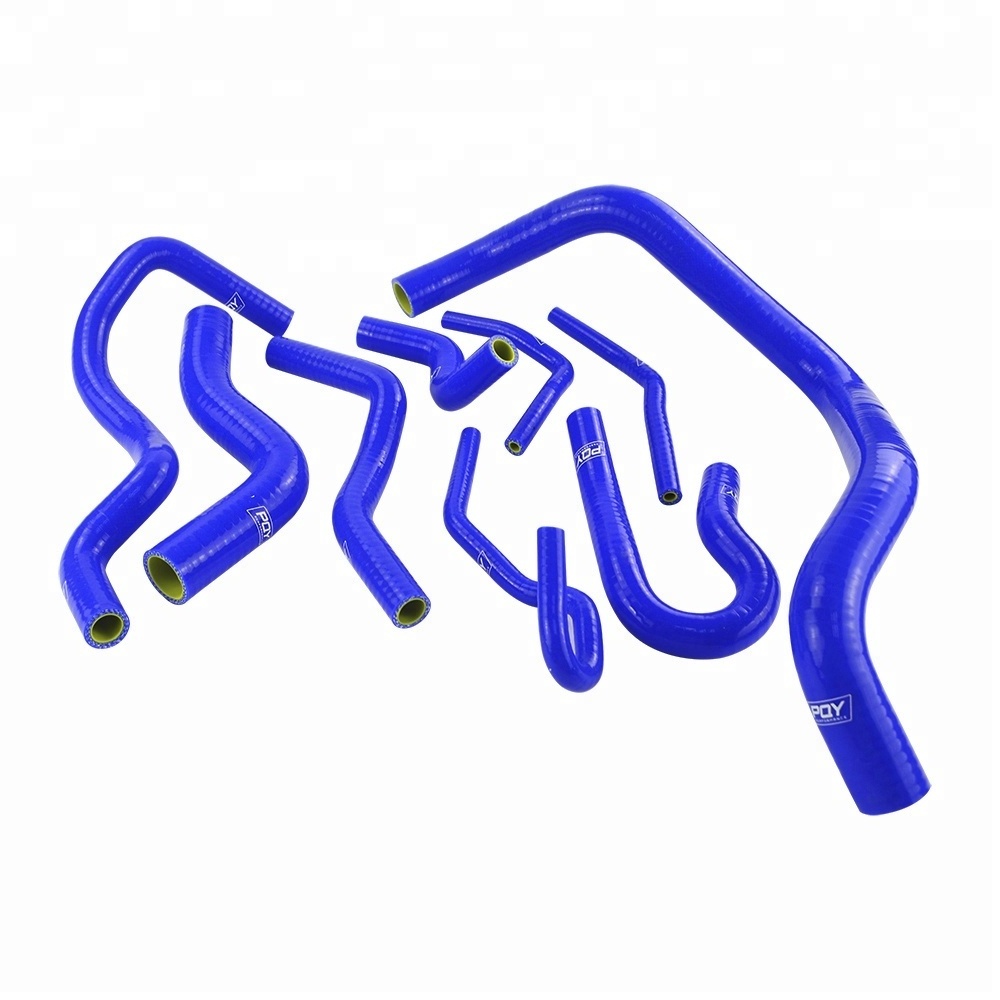 Blue & Yellow D15/16 With PQY logo For Honda CIVIC SOHC D15 D16 EG EK 92-00 Silicone Radiator Coolant Hose , Silicone hose kit