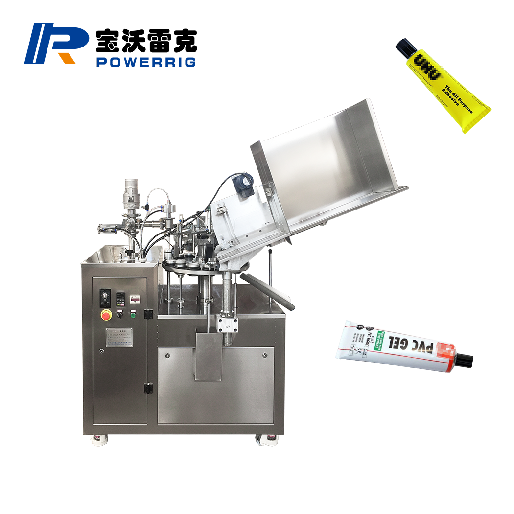 automatic super ointment glue small aluminum tube filling and sealing machine