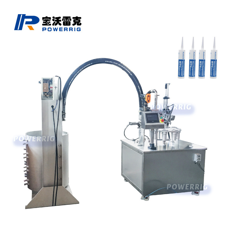 thick oil lube grease acrylic resin cartridge filler machinery sealant glue filling machine