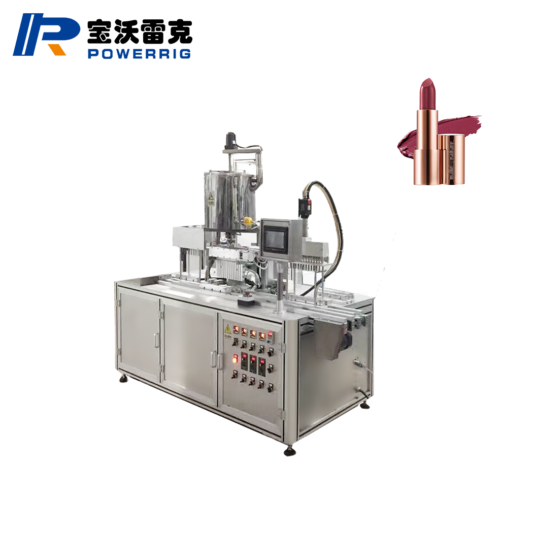 Automatic Liquid Heating Stirring Making Makeup Lip stick Balm Lipstick Filling Machine