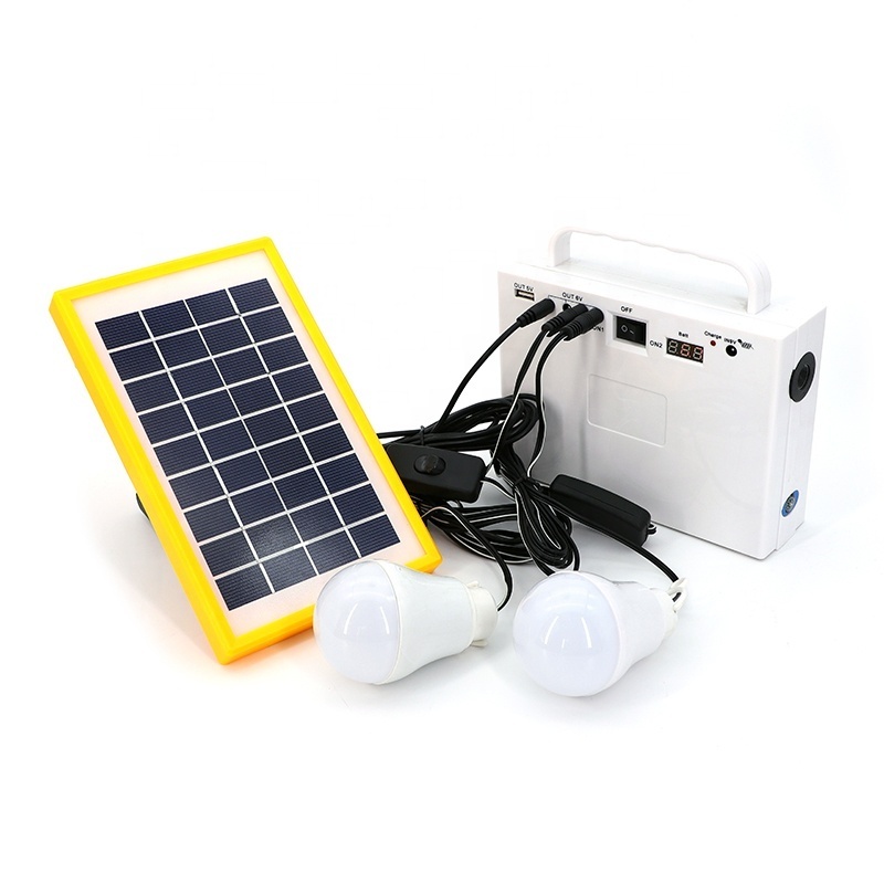 Solar System Panel Solar Energy Panels Flashlight Bulb Energy Lighting Kit