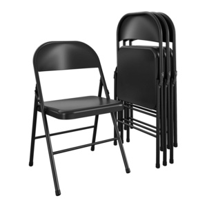 modern design stackable black metal living room folding leather dining tables and chairs for wedding party events