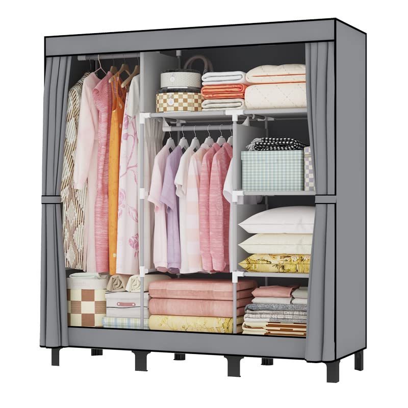 custom designs  large folding portable foldable canvas clothes closet organizer bedroom cupboards wardrobes with storage shelves