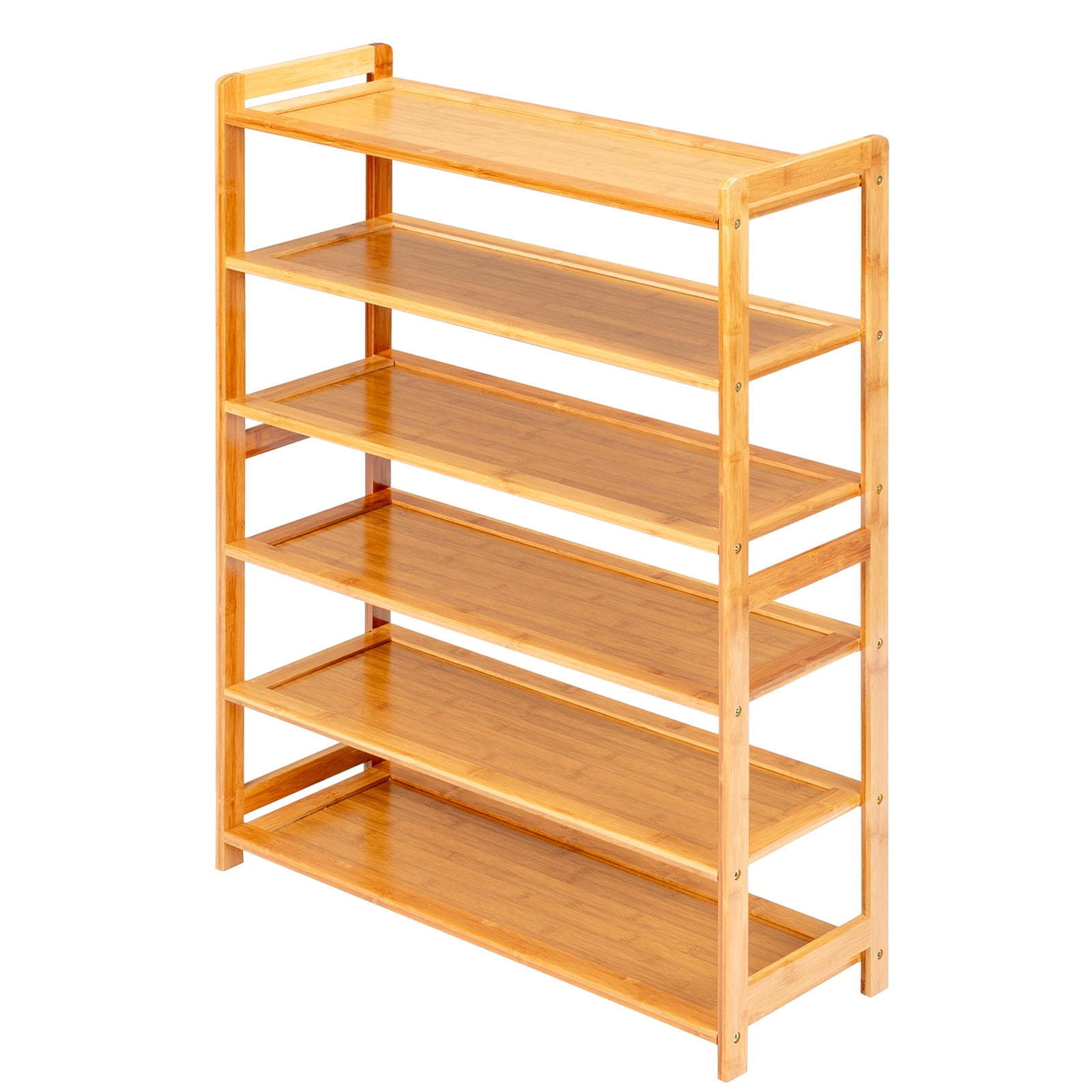 modern simple design 4 5 6 tiers upright stackable boots bamboo wooden bench storage shelf shoe racks for home small spaces