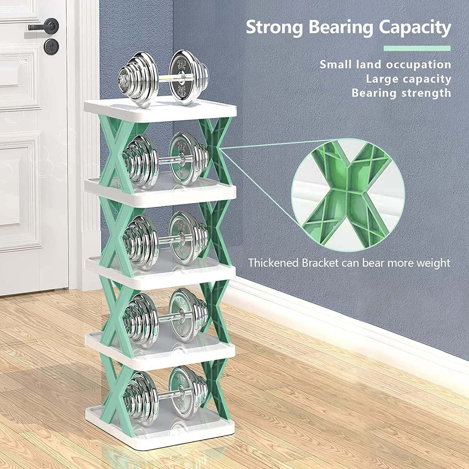 orange Vertical plastic Standing Multi 6 tiers Portable Folding adjustable foldable corner tower smart shoes Organizer racks